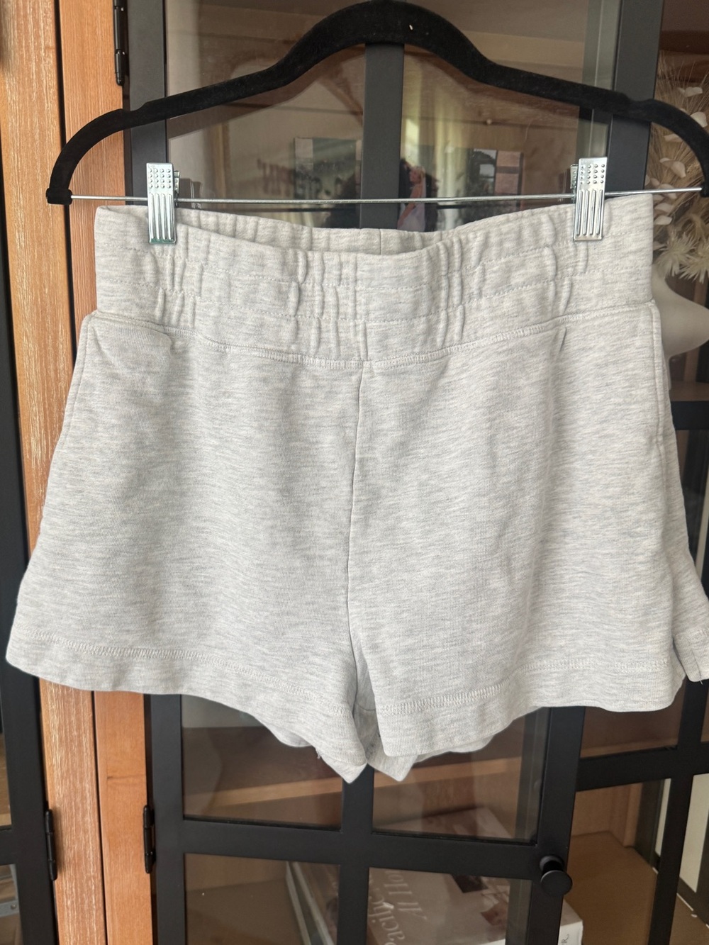 H&M sweat shorts comfy high rise light heather grey loungewear cotton